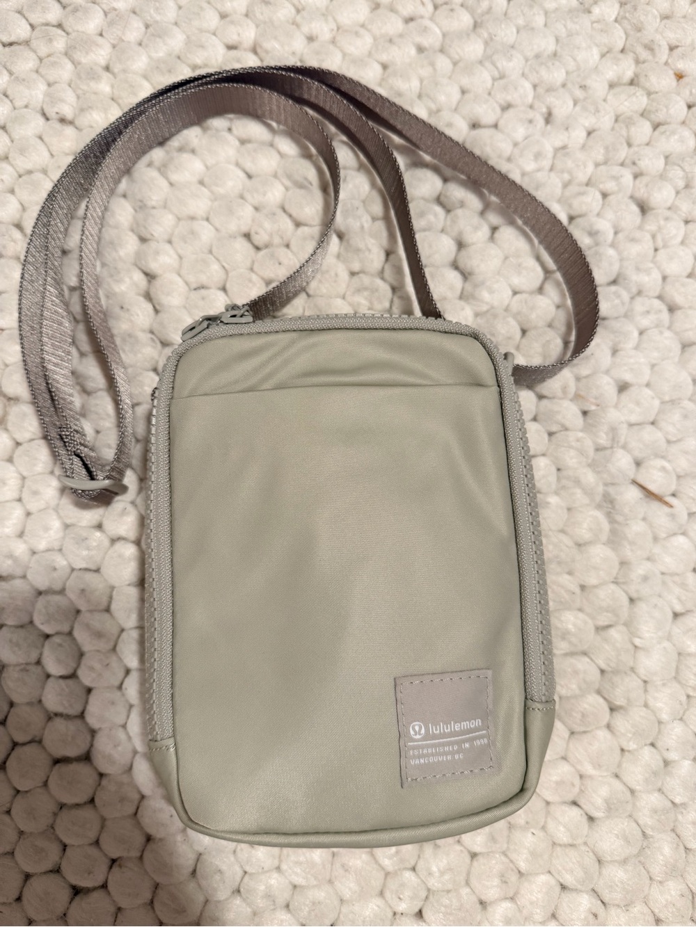 Grey lululemon Compact Crossbody Bag with Adjustable Strap